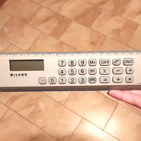 Milano 8 Inch 20 CM Ruler Calculator NEW IN BOX With Instructions - Picture 4 of 6